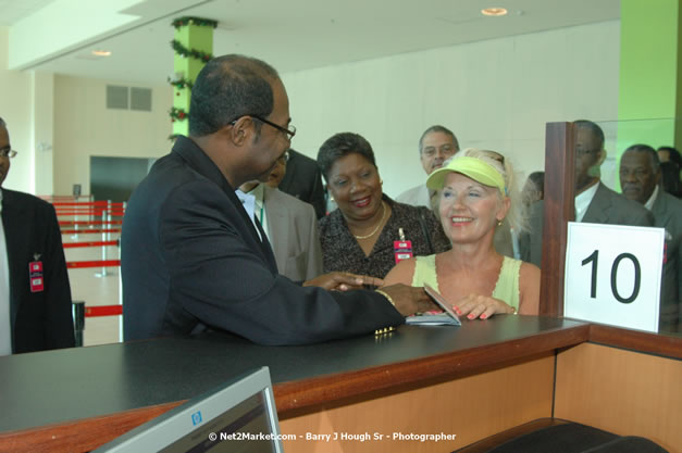 Minister of Tourism, Hon. Edmund Bartlett - Director of Tourism, Basil Smith, and Mayor of Montego Bay, Councilor Charles Sinclair Launch of Winter Tourism Season at Sangster International Airport, Saturday, December 15, 2007 - Sangster International Airport - MBJ Airports Limited, Montego Bay, Jamaica W.I. - Photographs by Net2Market.com - Barry J. Hough Sr, Photographer - Negril Travel Guide, Negril Jamaica WI - http://www.negriltravelguide.com - info@negriltravelguide.com...!