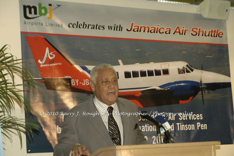 Jamaica Air Shuttle Launch @ MBJ Airports Limited, Wednesday, January 20, 2010, Sangster International Airport, Montego Bay, St. James, Jamaica W.I. - Photographs by Net2Market.com - Barry J. Hough Sr, Photographer/Photojournalist - The Negril Travel Guide - Negril's and Jamaica's Number One Concert Photography Web Site with over 40,000 Jamaican Concert photographs Published -  Negril Travel Guide, Negril Jamaica WI - http://www.negriltravelguide.com - info@negriltravelguide.com...!