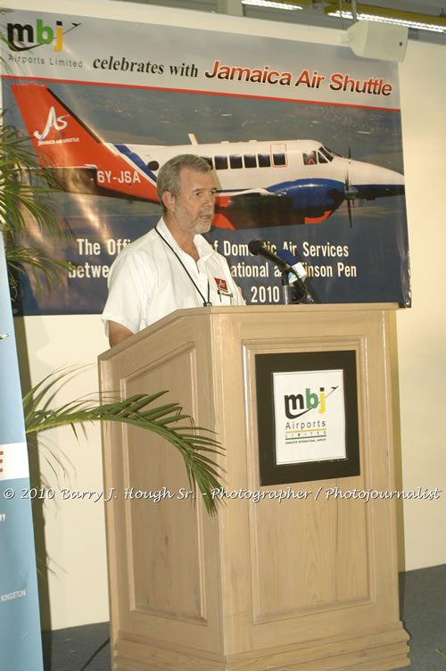 Jamaica Air Shuttle Launch @ MBJ Airports Limited, Wednesday, January 20, 2010, Sangster International Airport, Montego Bay, St. James, Jamaica W.I. - Photographs by Net2Market.com - Barry J. Hough Sr, Photographer/Photojournalist - The Negril Travel Guide - Negril's and Jamaica's Number One Concert Photography Web Site with over 40,000 Jamaican Concert photographs Published -  Negril Travel Guide, Negril Jamaica WI - http://www.negriltravelguide.com - info@negriltravelguide.com...!