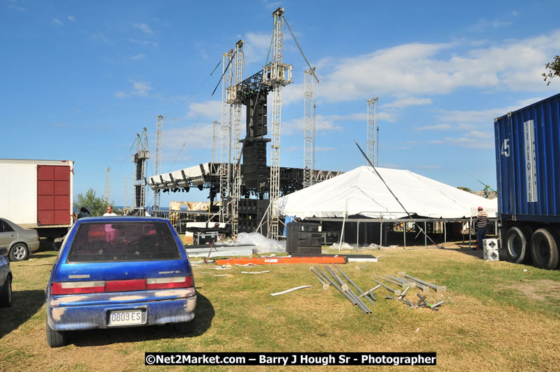 Preparations at the Venue - Jamaica Jazz and Blues Festival 2009, Thursday, January 15, 2009 - Venue at the Aqueduct on Rose Hall Resort &amp; Country Club, Montego Bay, Jamaica - Thursday, January 22 - Saturday, January 24, 2009 - Photographs by Net2Market.com - Barry J. Hough Sr, Photographer/Photojournalist - Negril Travel Guide, Negril Jamaica WI - http://www.negriltravelguide.com - info@negriltravelguide.com...!