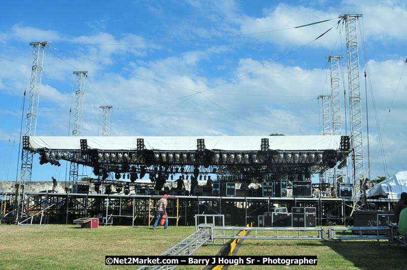 Preparations at the Venue - Jamaica Jazz and Blues Festival 2009, Thursday, January 15, 2009 - Venue at the Aqueduct on Rose Hall Resort &amp; Country Club, Montego Bay, Jamaica - Thursday, January 22 - Saturday, January 24, 2009 - Photographs by Net2Market.com - Barry J. Hough Sr, Photographer/Photojournalist - Negril Travel Guide, Negril Jamaica WI - http://www.negriltravelguide.com - info@negriltravelguide.com...!