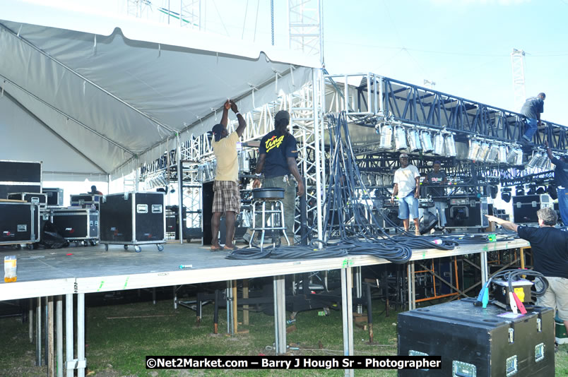 Preparations at the Venue - Jamaica Jazz and Blues Festival 2009, Thursday, January 15, 2009 - Venue at the Aqueduct on Rose Hall Resort &amp; Country Club, Montego Bay, Jamaica - Thursday, January 22 - Saturday, January 24, 2009 - Photographs by Net2Market.com - Barry J. Hough Sr, Photographer/Photojournalist - Negril Travel Guide, Negril Jamaica WI - http://www.negriltravelguide.com - info@negriltravelguide.com...!