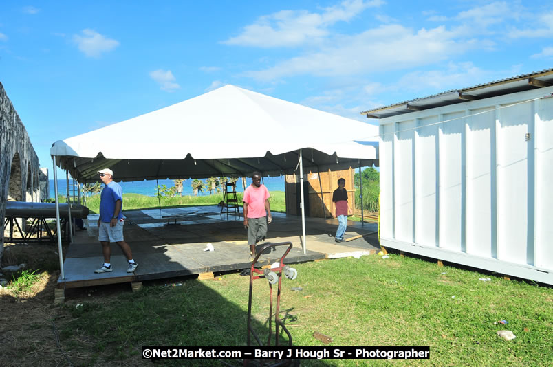 Preparations at the Venue - Jamaica Jazz and Blues Festival 2009, Thursday, January 15, 2009 - Venue at the Aqueduct on Rose Hall Resort &amp; Country Club, Montego Bay, Jamaica - Thursday, January 22 - Saturday, January 24, 2009 - Photographs by Net2Market.com - Barry J. Hough Sr, Photographer/Photojournalist - Negril Travel Guide, Negril Jamaica WI - http://www.negriltravelguide.com - info@negriltravelguide.com...!