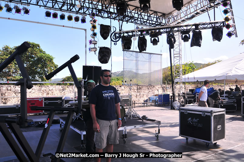 Preparations Continue [One Day To Go] at the Venue & Office - Jamaica Jazz and Blues Festival 2009 - Presented by Air Jamaica - Thursday, January 15, 2009 - Venue at the Aqueduct on Rose Hall Resort &amp; Country Club, Montego Bay, Jamaica - Thursday, January 22 - Saturday, January 24, 2009 - Photographs by Net2Market.com - Barry J. Hough Sr, Photographer/Photojournalist - Negril Travel Guide, Negril Jamaica WI - http://www.negriltravelguide.com - info@negriltravelguide.com...!