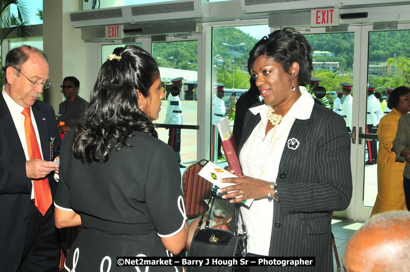 The Unveiling Of The Commemorative Plaque By The Honourable Prime Minister, Orette Bruce Golding, MP, And Their Majesties, King Juan Carlos I And Queen Sofia Of Spain - On Wednesday, February 18, 2009, Marking The Completion Of The Expansion Of Sangster International Airport, Venue at Sangster International Airport, Montego Bay, St James, Jamaica - Wednesday, February 18, 2009 - Photographs by Net2Market.com - Barry J. Hough Sr, Photographer/Photojournalist - Negril Travel Guide, Negril Jamaica WI - http://www.negriltravelguide.com - info@negriltravelguide.com...!