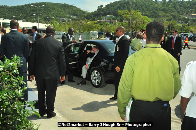 The Unveiling Of The Commemorative Plaque By The Honourable Prime Minister, Orette Bruce Golding, MP, And Their Majesties, King Juan Carlos I And Queen Sofia Of Spain - On Wednesday, February 18, 2009, Marking The Completion Of The Expansion Of Sangster International Airport, Venue at Sangster International Airport, Montego Bay, St James, Jamaica - Wednesday, February 18, 2009 - Photographs by Net2Market.com - Barry J. Hough Sr, Photographer/Photojournalist - Negril Travel Guide, Negril Jamaica WI - http://www.negriltravelguide.com - info@negriltravelguide.com...!