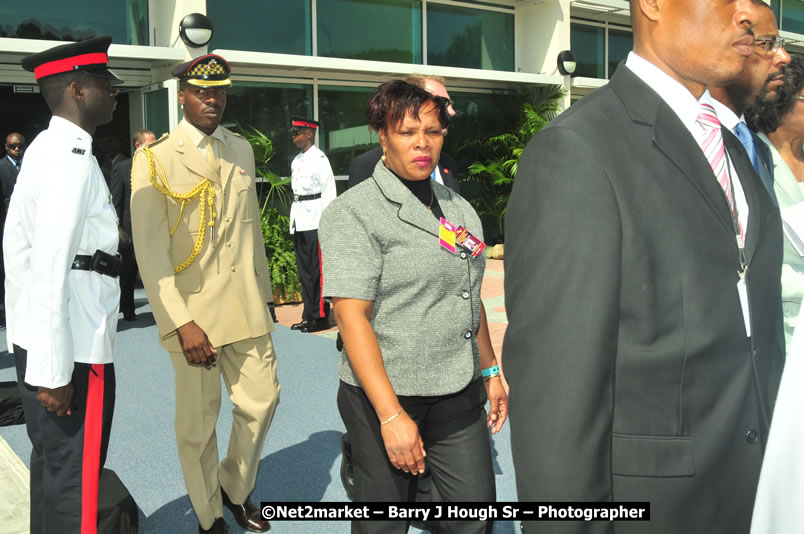 The Unveiling Of The Commemorative Plaque By The Honourable Prime Minister, Orette Bruce Golding, MP, And Their Majesties, King Juan Carlos I And Queen Sofia Of Spain - On Wednesday, February 18, 2009, Marking The Completion Of The Expansion Of Sangster International Airport, Venue at Sangster International Airport, Montego Bay, St James, Jamaica - Wednesday, February 18, 2009 - Photographs by Net2Market.com - Barry J. Hough Sr, Photographer/Photojournalist - Negril Travel Guide, Negril Jamaica WI - http://www.negriltravelguide.com - info@negriltravelguide.com...!