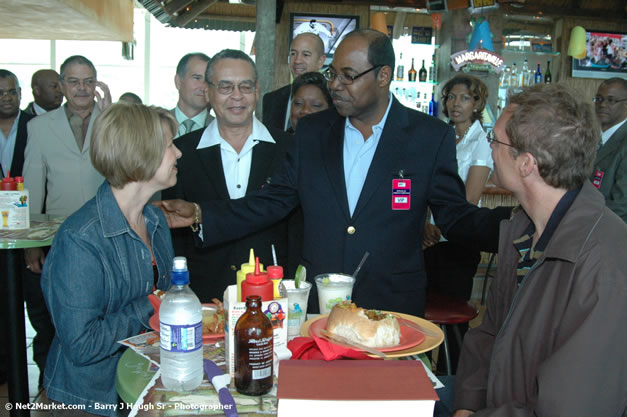 Minister of Tourism, Hon. Edmund Bartlett - Director of Tourism, Basil Smith, and Mayor of Montego Bay, Councillor Charles Sinclair Launch of Winter Tourism Season at Sangster International Airport, Saturday, December 15, 2007 - Sangster International Airport - MBJ Airports Limited, Montego Bay, Jamaica W.I. - Photographs by Net2Market.com - Barry J. Hough Sr, Photographer - Negril Travel Guide, Negril Jamaica WI - http://www.negriltravelguide.com - info@negriltravelguide.com...!