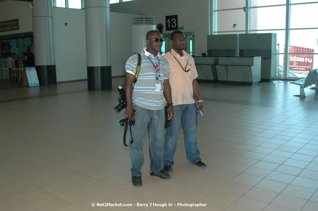 Minister of Tourism, Hon. Edmund Bartlett - Director of Tourism, Basil Smith, and Mayor of Montego Bay, Councillor Charles Sinclair Launch of Winter Tourism Season at Sangster International Airport, Saturday, December 15, 2007 - Sangster International Airport - MBJ Airports Limited, Montego Bay, Jamaica W.I. - Photographs by Net2Market.com - Barry J. Hough Sr, Photographer - Negril Travel Guide, Negril Jamaica WI - http://www.negriltravelguide.com - info@negriltravelguide.com...!