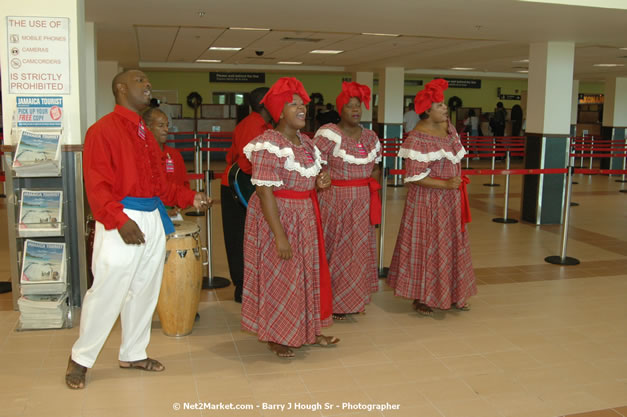 Minister of Tourism, Hon. Edmund Bartlett - Director of Tourism, Basil Smith, and Mayor of Montego Bay, Councillor Charles Sinclair Launch of Winter Tourism Season at Sangster International Airport, Saturday, December 15, 2007 - Sangster International Airport - MBJ Airports Limited, Montego Bay, Jamaica W.I. - Photographs by Net2Market.com - Barry J. Hough Sr, Photographer - Negril Travel Guide, Negril Jamaica WI - http://www.negriltravelguide.com - info@negriltravelguide.com...!