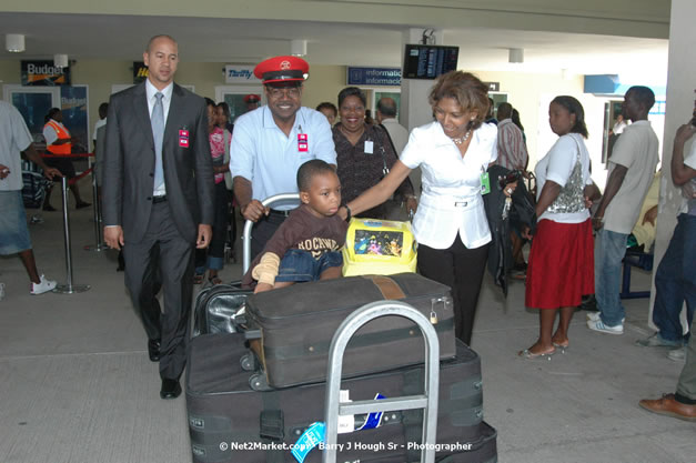 Minister of Tourism, Hon. Edmund Bartlett - Director of Tourism, Basil Smith, and Mayor of Montego Bay, Councillor Charles Sinclair Launch of Winter Tourism Season at Sangster International Airport, Saturday, December 15, 2007 - Sangster International Airport - MBJ Airports Limited, Montego Bay, Jamaica W.I. - Photographs by Net2Market.com - Barry J. Hough Sr, Photographer - Negril Travel Guide, Negril Jamaica WI - http://www.negriltravelguide.com - info@negriltravelguide.com...!