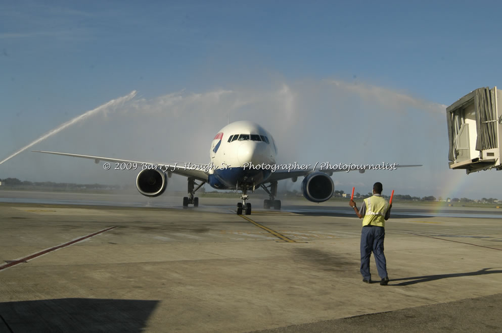  British Airways Inaugurates New Scheduled Service from London Gatwick Airport to Sangster International Airport, Montego Bay, Jamaica, Thursday, October 29, 2009 - Photographs by Barry J. Hough Sr. Photojournalist/Photograper - Photographs taken with a Nikon D70, D100, or D300 - Negril Travel Guide, Negril Jamaica WI - http://www.negriltravelguide.com - info@negriltravelguide.com...!