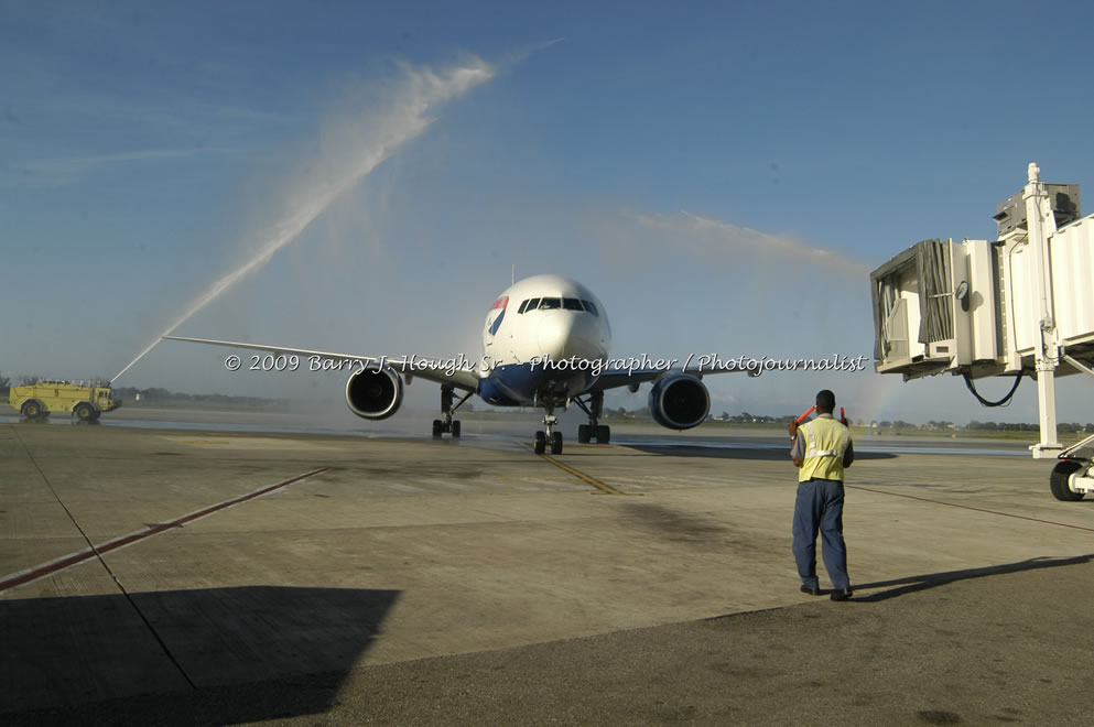  British Airways Inaugurates New Scheduled Service from London Gatwick Airport to Sangster International Airport, Montego Bay, Jamaica, Thursday, October 29, 2009 - Photographs by Barry J. Hough Sr. Photojournalist/Photograper - Photographs taken with a Nikon D70, D100, or D300 - Negril Travel Guide, Negril Jamaica WI - http://www.negriltravelguide.com - info@negriltravelguide.com...!