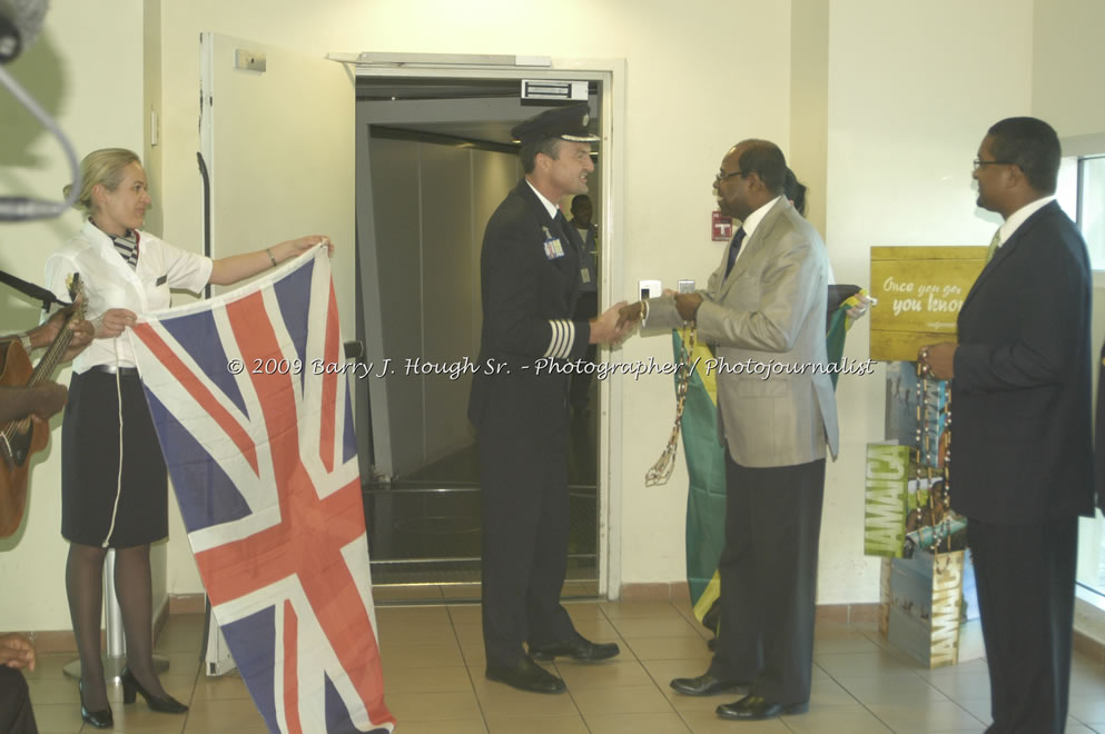  British Airways Inaugurates New Scheduled Service from London Gatwick Airport to Sangster International Airport, Montego Bay, Jamaica, Thursday, October 29, 2009 - Photographs by Barry J. Hough Sr. Photojournalist/Photograper - Photographs taken with a Nikon D70, D100, or D300 - Negril Travel Guide, Negril Jamaica WI - http://www.negriltravelguide.com - info@negriltravelguide.com...!