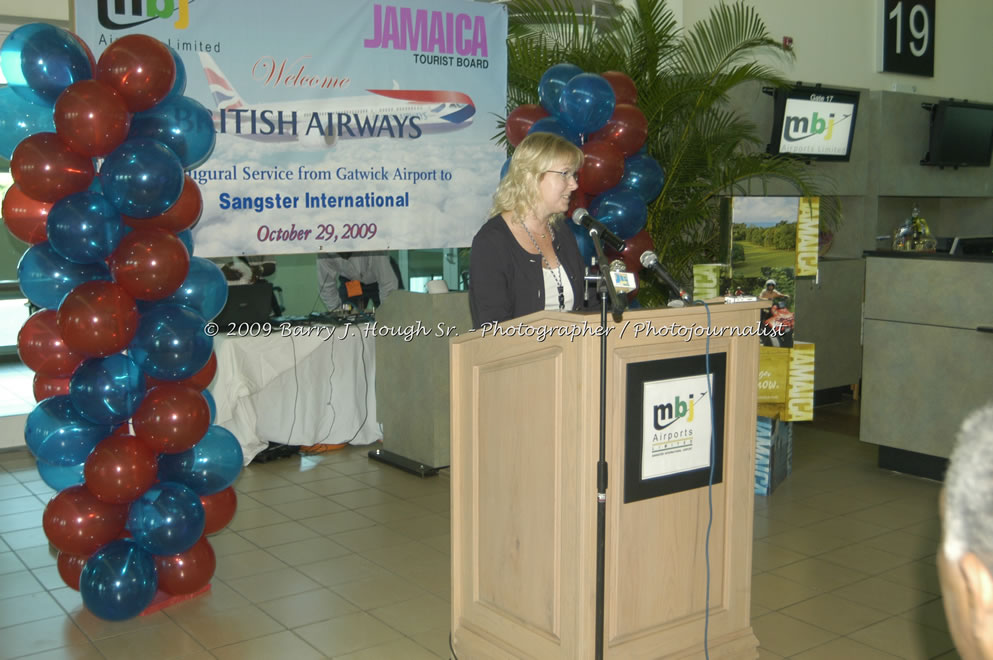  British Airways Inaugurates New Scheduled Service from London Gatwick Airport to Sangster International Airport, Montego Bay, Jamaica, Thursday, October 29, 2009 - Photographs by Barry J. Hough Sr. Photojournalist/Photograper - Photographs taken with a Nikon D70, D100, or D300 - Negril Travel Guide, Negril Jamaica WI - http://www.negriltravelguide.com - info@negriltravelguide.com...!