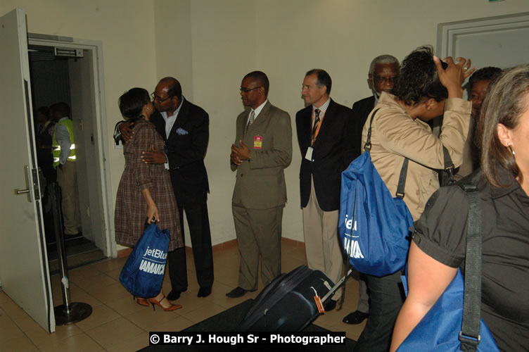 JetBue Airways' Inaugural Air Service between Sangster International Airport, Montego Bay and John F. Kennedy Airport, New York at MBJ Airports Sangster International Airport, Montego Bay, St. James, Jamaica - Thursday, May 21, 2009 - Photographs by Net2Market.com - Barry J. Hough Sr, Photographer/Photojournalist - Negril Travel Guide, Negril Jamaica WI - http://www.negriltravelguide.com - info@negriltravelguide.com...!