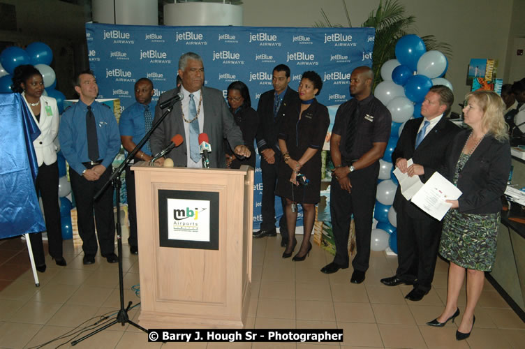 JetBue Airways' Inaugural Air Service between Sangster International Airport, Montego Bay and John F. Kennedy Airport, New York at MBJ Airports Sangster International Airport, Montego Bay, St. James, Jamaica - Thursday, May 21, 2009 - Photographs by Net2Market.com - Barry J. Hough Sr, Photographer/Photojournalist - Negril Travel Guide, Negril Jamaica WI - http://www.negriltravelguide.com - info@negriltravelguide.com...!