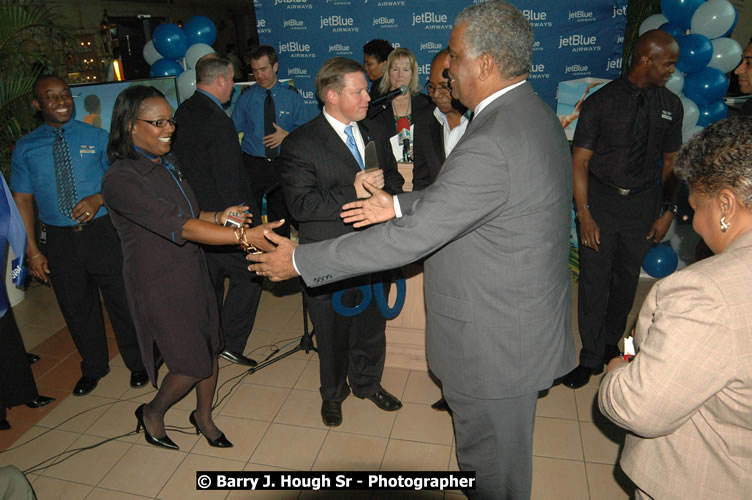 JetBue Airways' Inaugural Air Service between Sangster International Airport, Montego Bay and John F. Kennedy Airport, New York at MBJ Airports Sangster International Airport, Montego Bay, St. James, Jamaica - Thursday, May 21, 2009 - Photographs by Net2Market.com - Barry J. Hough Sr, Photographer/Photojournalist - Negril Travel Guide, Negril Jamaica WI - http://www.negriltravelguide.com - info@negriltravelguide.com...!