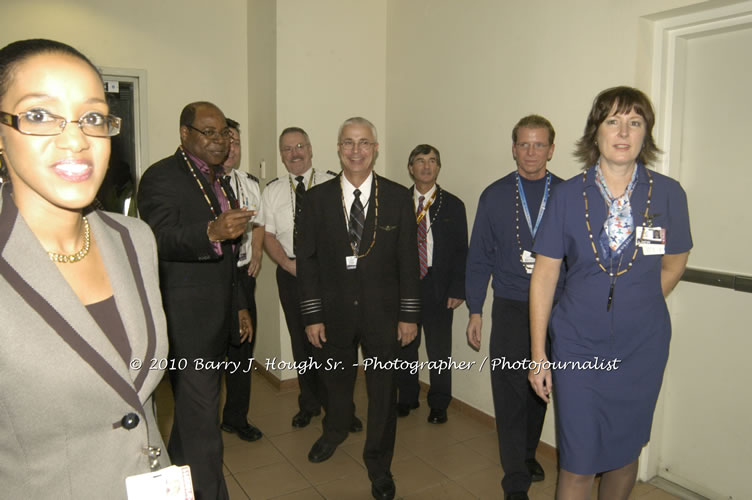 US Airways Inaugurtes New Service from Phoenix Sky Harbor International Airport to Sangster International Airport, Friday, December 18, 2009, Sangster International Airport, Montego Bay, St. James, Jamaica W.I. - Photographs by Net2Market.com - Barry J. Hough Sr, Photographer/Photojournalist - The Negril Travel Guide - Negril's and Jamaica's Number One Concert Photography Web Site with over 40,000 Jamaican Concert photographs Published -  Negril Travel Guide, Negril Jamaica WI - http://www.negriltravelguide.com - info@negriltravelguide.com...!