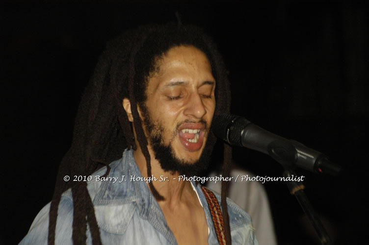 Julian Marley - Grammy Nominee & Son of the Legend Bob Marley - Live in Concert - Also featuring Ras Noble, Power Drill, Iron Head, & Robin Banks - Backing Band Roots Warrior, plus DJ Gemini @ One Love Reggae Concerts Series 09/10 @ Negril Escape Resort & Spa, February 2, 2010, One Love Drive, West End, Negril, Westmoreland, Jamaica W.I. - Photographs by Net2Market.com - Barry J. Hough Sr, Photographer/Photojournalist - The Negril Travel Guide - Negril's and Jamaica's Number One Concert Photography Web Site with over 40,000 Jamaican Concert photographs Published -  Negril Travel Guide, Negril Jamaica WI - http://www.negriltravelguide.com - info@negriltravelguide.com...!