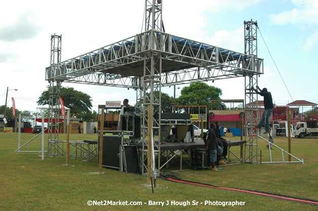 Venue Under Construction - Wednesday, July 18, 2007 - Red Stripe Reggae Sumfest at Catherine Hall, Montego Bay, St Jamaica, Jamaica W.I. - Negril Travel Guide.com, Negril Jamaica WI - http://www.negriltravelguide.com - info@negriltravelguide.com...!