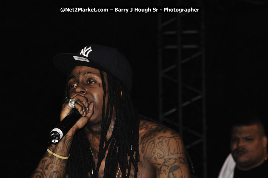 Lil Wayne @ Red Stripe Reggae Sumfest 2008 International Night 2, Catherine Hall, Montego Bay - Saturday, July 19, 2008 - Reggae Sumfest 2008 July 13 - July 19, 2008 - Photographs by Net2Market.com - Barry J. Hough Sr. Photojournalist/Photograper - Photographs taken with a Nikon D300 - Negril Travel Guide, Negril Jamaica WI - http://www.negriltravelguide.com - info@negriltravelguide.com...!