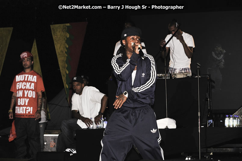 Lil Wayne @ Reggae Sumfest 2008 International Night 2, Catherine Hall, Montego Bay - Saturday, July 19, 2008 - Reggae Sumfest 2008 July 13 - July 19, 2008 - Photographs by Net2Market.com - Barry J. Hough Sr. Photojournalist/Photograper - Photographs taken with a Nikon D300 - Negril Travel Guide, Negril Jamaica WI - http://www.negriltravelguide.com - info@negriltravelguide.com...!