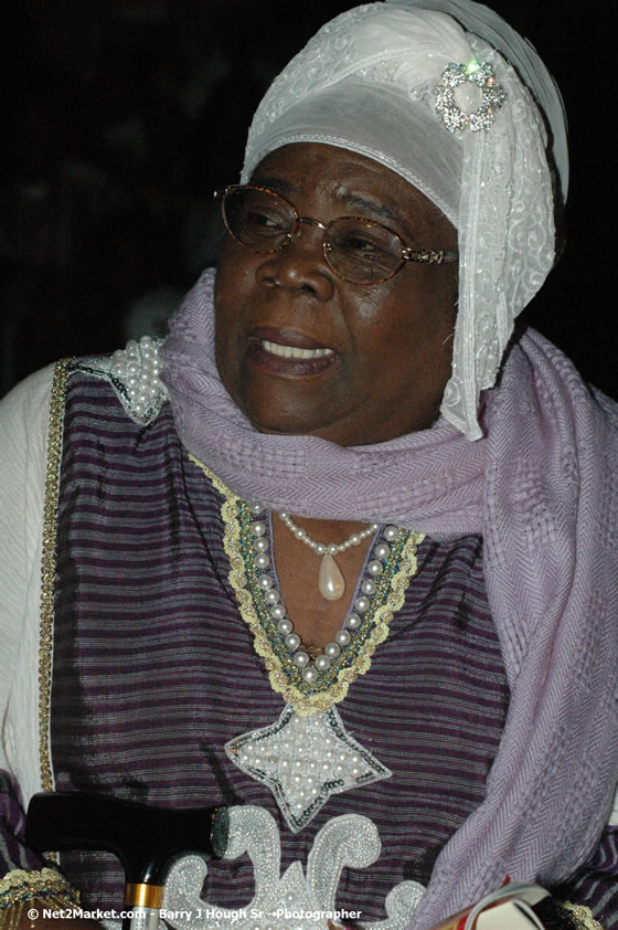 Cedella Booker - Bob Marley's Mother - Smile Jamaica, Nine Miles, St Anns, Jamaica - Saturday, February 10, 2007 - The Smile Jamaica Concert, a symbolic homecoming in Bob Marley's birthplace of Nine Miles - Negril Travel Guide, Negril Jamaica WI - http://www.negriltravelguide.com - info@negriltravelguide.com...!