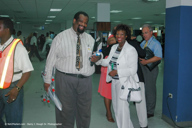 Arrival of Virgin Atlantic Inaugural Flight To Montego Bay, Jamaica Photos - Sir Richard Branson, President & Family, and 450 Passengers - Arrival at Sangster Internation Airport, Montego Bay, Jamaica - Monday, July 3, 2006 - Negril Travel Guide, Negril Jamaica WI - http://www.negriltravelguide.com - info@negriltravelguide.com...!